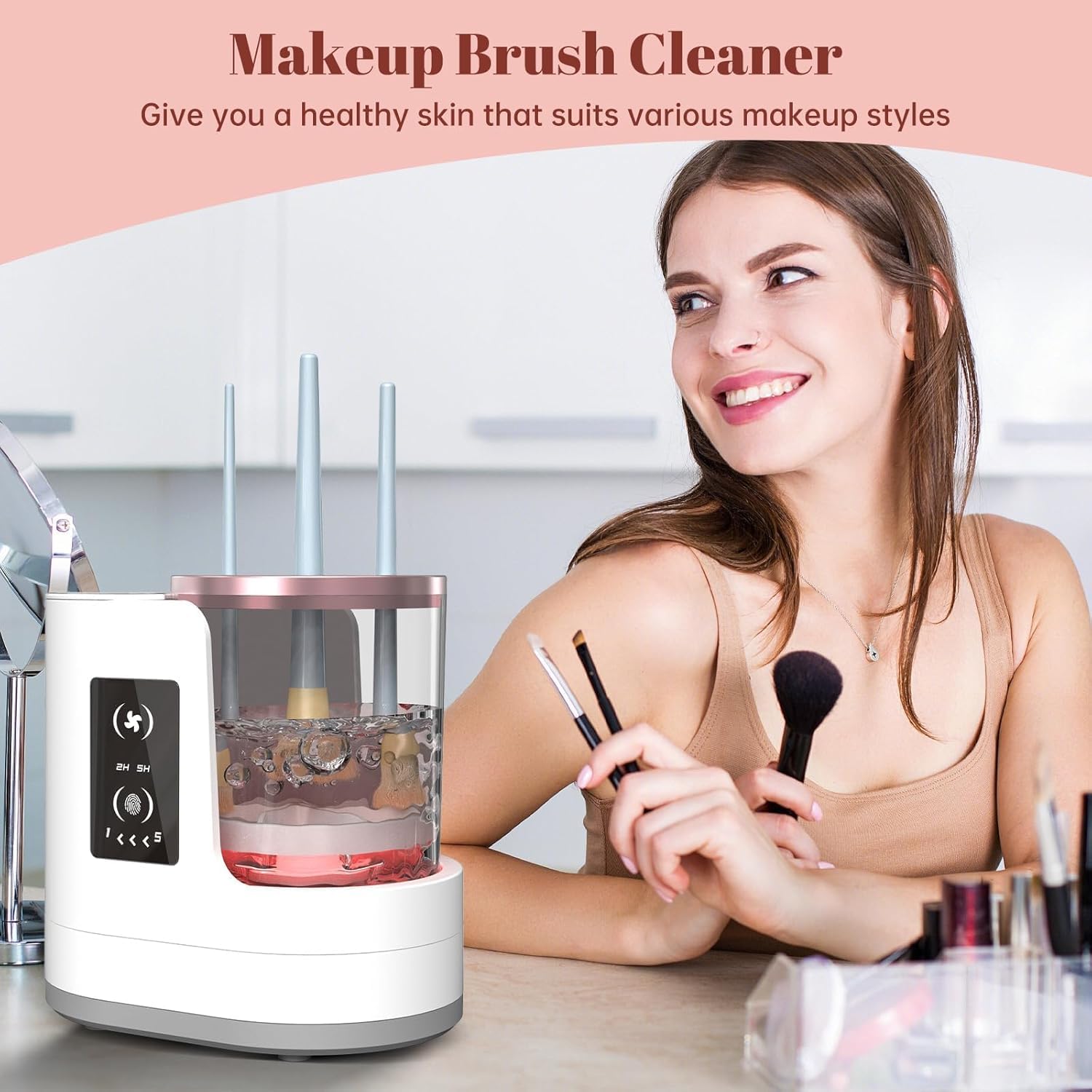 Beauty Makeup Products - Automatic Rotating Makeup Brush Cleaner Machine