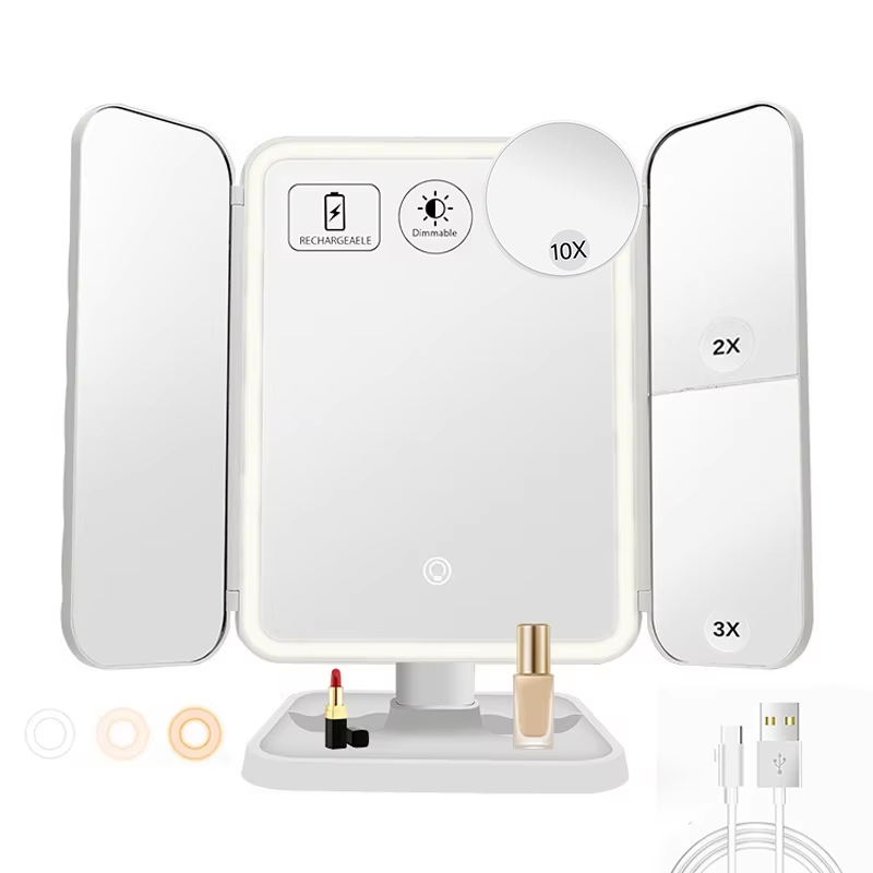 Trifold Makeup Mirror LED Ligh - Your Beauty Makeup recension och pris