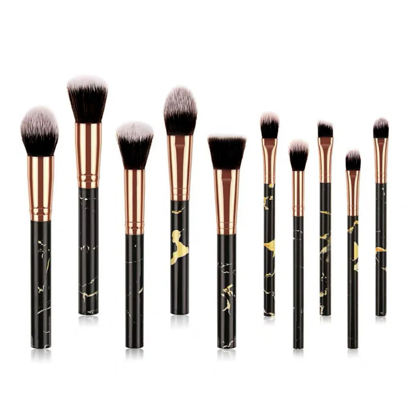 10Pcs Marble Makeup Brushes Fa - Makeup Beauty Ro recension och pris