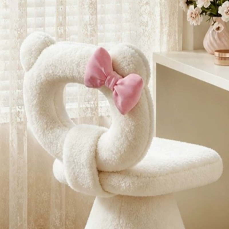 Bow Dressing Vanity Stool Pink - Beauty Of Makeup recension och pris