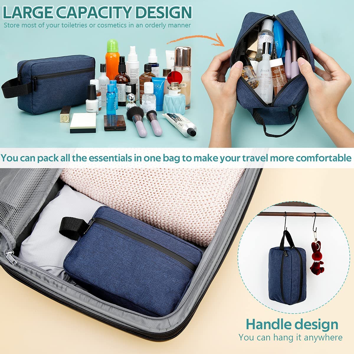 Toiletry Bag Travel Mens Cosme - Makeup Beauty Necessaire recension och pris
