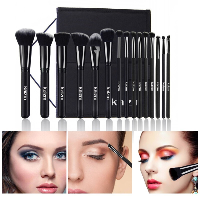 15-Piece Black Makeup Brush Se - Your Beauty Makeup recension och pris