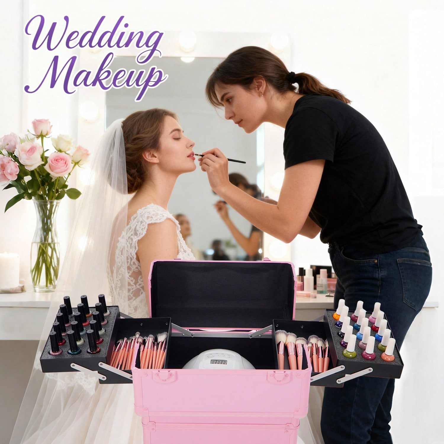 Rolling Makeup Train Case 4 in - Beauty Makeup Vanity recension och pris