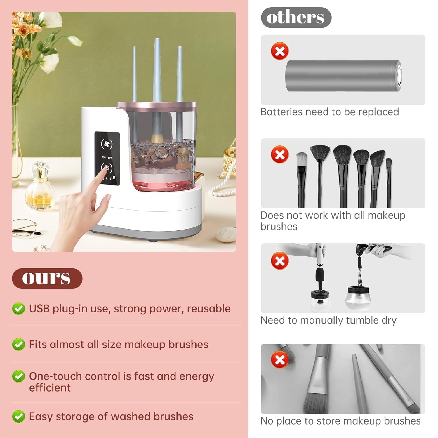 Automatic Rotating Makeup Brus - Beauty Makeup Products recension och pris