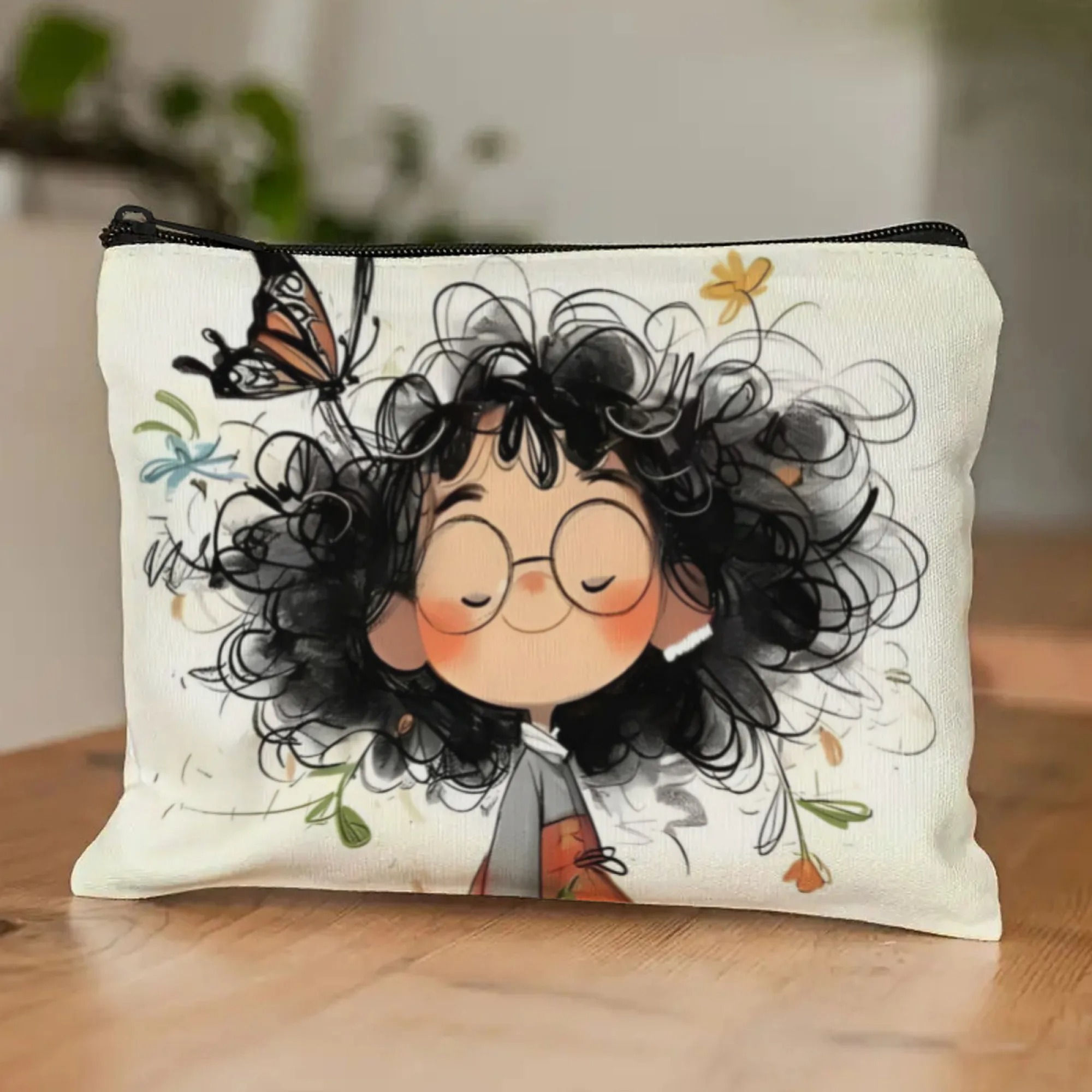 Cartoon Girl Makeup Bag Zipper - Beauty Makeup Vanity recension och pris