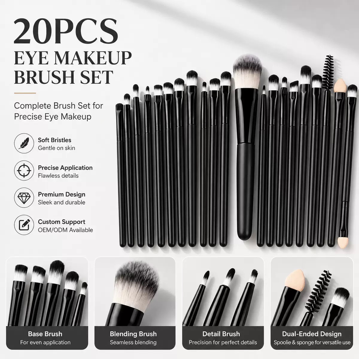 20Pcs Professional Makeup Brus - Makeup Beauty Ro recension och pris