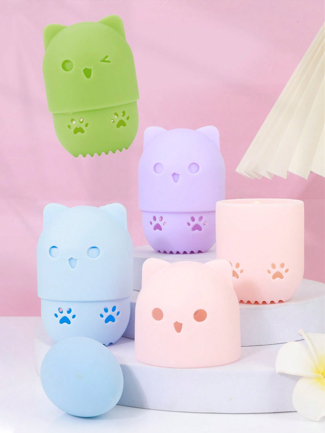 Cute Cat‑Shaped Silicone Makeu - Beauty Blender In Makeup recension och pris
