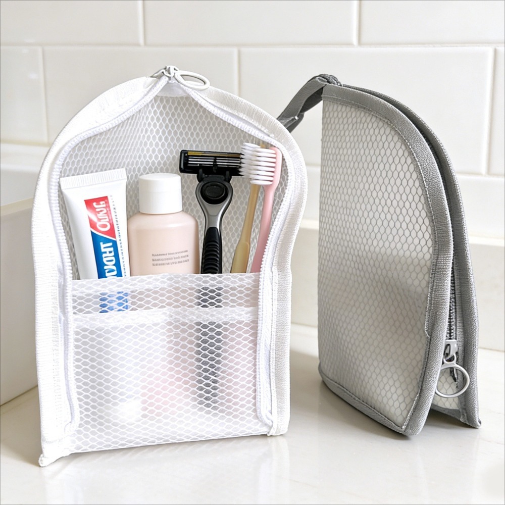 Mesh Toiletry Bag Breathable Q - Beauty Makeup Vanity recension och pris